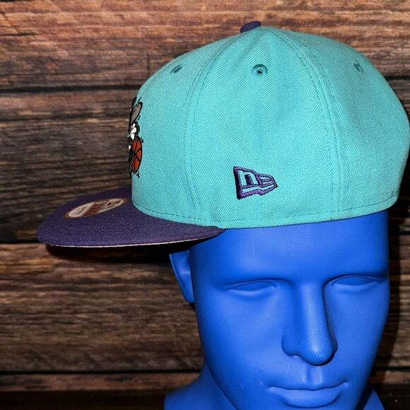 New Era Teal/Purple Med/Large Charlotte Hornets 🐝 Hat - Picture 3 of 8